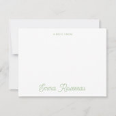 Orange Boho Spring Wildblume Pattern Script Mitteilungskarte (Vorderseite)