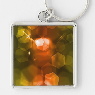 Orange Bokeh Design 1: Abstrakter Ar-Schlüsselanhä Schlüsselanhänger