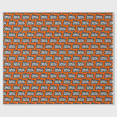 Orange Bold Brush Class of 2025 Wrapping Paper Geschenkpapier (Flach)