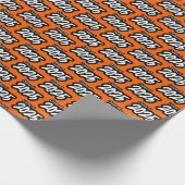 Orange Bold Brush Class of 2025 Wrapping Paper Geschenkpapier (Ecke)