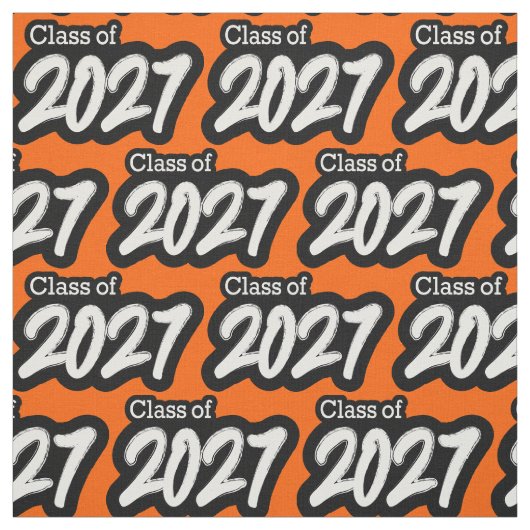 Orange Bold Brush Class von 2027 Stoff (Muster)