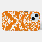 Orange Bold Damask @ Emporiomoffa Case-Mate iPhone Hülle (Rückseite (Horizontal))