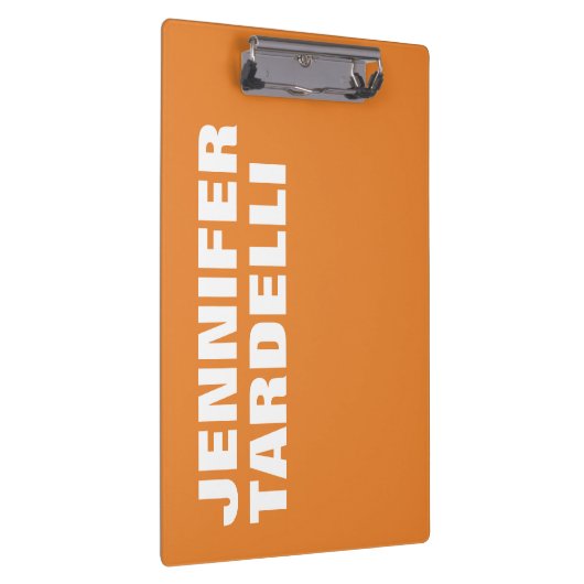 Orange Bold Minimalistisch Modern Elegant Beruflic Klemmbrett (Rechts)