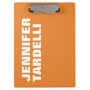 Orange Bold Minimalistisch Modern Elegant Beruflic Klemmbrett