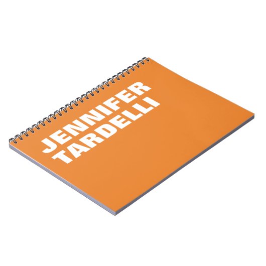 Orange Bold Minimalistisch Modern Elegant Beruflic Notizblock (Linke Seite)