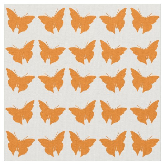 Orange Bold Mod Butterflies Stoff (Nahaufnahme)