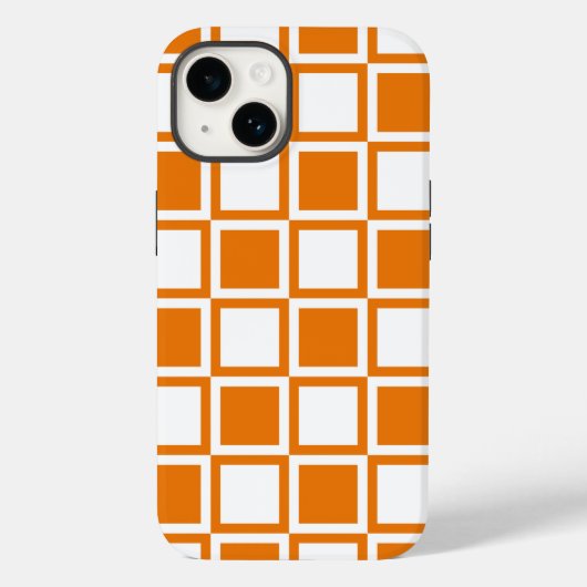 Orange Bold Mod Squares Case-Mate iPhone Hülle (Rückseite)
