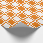 Orange Bold Mod Squares Geschenkpapier (Ecke)