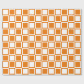 Orange Bold Mod Squares Geschenkpapier (Flach)