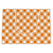 Orange Bold Mod Squares Große Geschenktüte (Vorderseite)