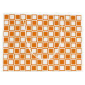 Orange Bold Mod Squares Große Geschenktüte (Rückseite)