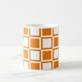 Orange Bold Mod Squares Kaffeetasse (Mittel)