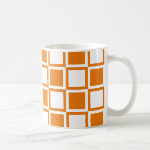 Orange Bold Mod Squares Kaffeetasse
