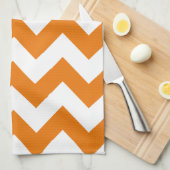 Orange Bold Zickzack Küchentuch (Viertel Falte)