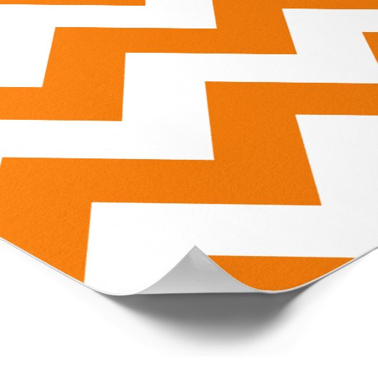 Orange Bold Zickzack Poster (Ecke)
