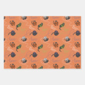 Orange Boo-gezänktes Kätzchen Halloween Geschenkpapier Set (Vorderseite)