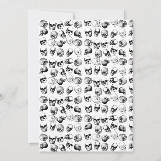 Orange Boo Halloween Spooky Skull Birthday Einladung (Rückseite)