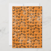 Orange Boo Halloween Spooky Skull Geburtstag Einladung (Rückseite)