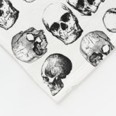 Orange Boo Halloween Spooky Skull Pattern Fleecedecke (Ecke)