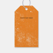 Orange Boo Halloween Spooky Skull Pattern Geschenkanhänger (Rückseite)