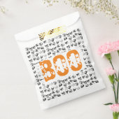 Orange Boo Halloween Spooky Skull Pattern Geschenktütchen (Versiegelt)