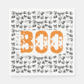 Orange Boo Halloween Spooky Skull Pattern Serviette (Vorderseite)