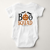 Orange Boo Squad Spooky Letween Halloween Baby Strampler (Rückseite)