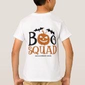 Orange Boo Squad Spooky Letween Halloween T-Shirt (Rückseite)