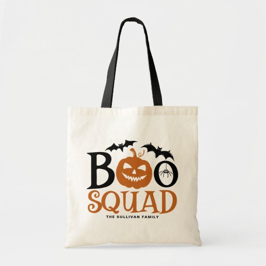 Orange Boo Squad Spooky Letween Halloween Tragetasche (Vorne)