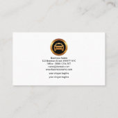 Orange Border Transport Routes Taxi Fahrer Visitenkarte (Rückseite)