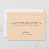 Orange Botanic Floral Danke Karte (Rückseite)