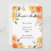 ORANGE BOTANICAL BRIDAL SHOWING INVITATION SAVE THE DATE (Vorderseite)