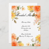 ORANGE BOTANICAL BRIDAL SHOWING INVITATION SAVE THE DATE (Vorne/Hinten)