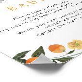 Orange & Botanical Don's Say Baby Game Poster (Ecke)