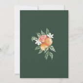 Orange Botanische Zitrusfrüchte Moderne Hochzeit Einladung (Rückseite)