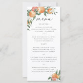Orange Botanische Zitrusfrüchte Modernes Hochzeitm (Vorderseite)