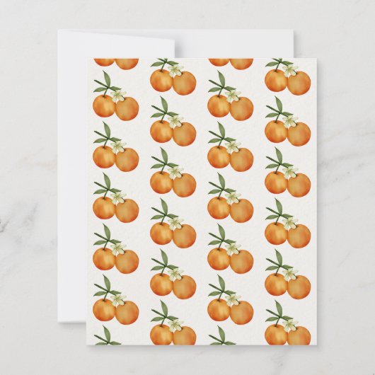 Orange Botanische Zitrusfrüchte Orchard Hochzeit E (Rückseite)