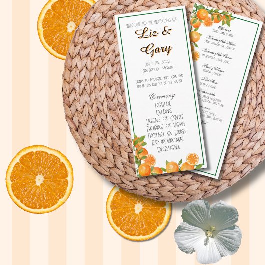 Orange Botanisches Elegantes Minimalistisches Prog Programm