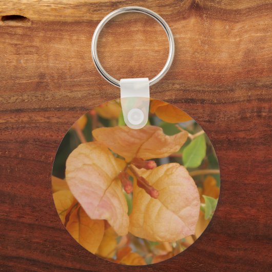 Orange Bougainvillea Schlüsselanhänger (Vorderseite)