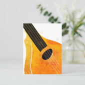 Orange Bouzouki Art Musical Instrument Postkarte (Stehend Vorderseite)