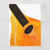 Orange Bouzouki Art Musical Instrument Postkarte (Vorderseite)