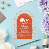 ORANGE BOW & ARCH FALL PUMPKIN FLOWERS BIRTHDAY ACRYLEINLADUNGEN (Insitu (Hochzeit))