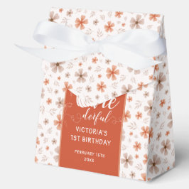 ORANGE BOW & ARCH FALL PUMPKIN FLOWERS BIRTHDAY GESCHENKSCHACHTEL