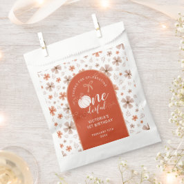 ORANGE BOW & ARCH FALL PUMPKIN FLOWERS BIRTHDAY GESCHENKTÜTCHEN