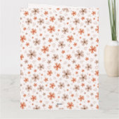 ORANGE BOW & ARCH FALL PUMPKIN FLOWERS BIRTHDAY KARTE (Rückseite)