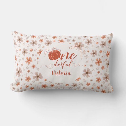 ORANGE BOW & ARCH FALL PUMPKIN FLOWERS BIRTHDAY LENDENKISSEN (Vorderseite)