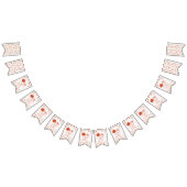 ORANGE BOW & ARCH FALL PUMPKIN FLOWERS BIRTHDAY WIMPELKETTE (Alle)