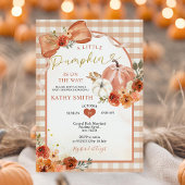 Orange Bow Fall Pumpkin Pumpkin Baby Dusche Einladung