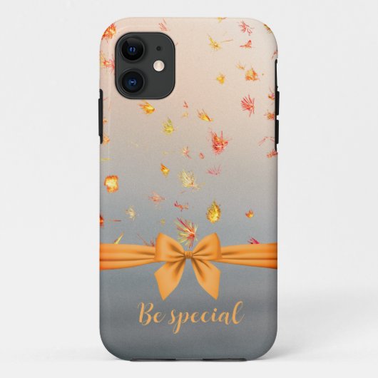 Orange Bow iPhone Case (Rückseite)