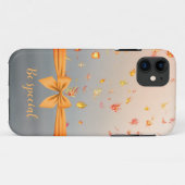 Orange Bow iPhone Case (Rückseite (Horizontal))